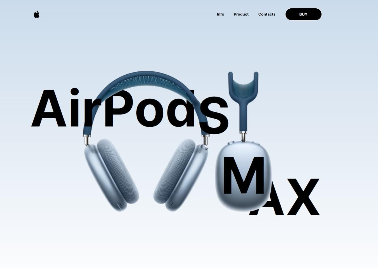 главная страница сайта Airpods Max